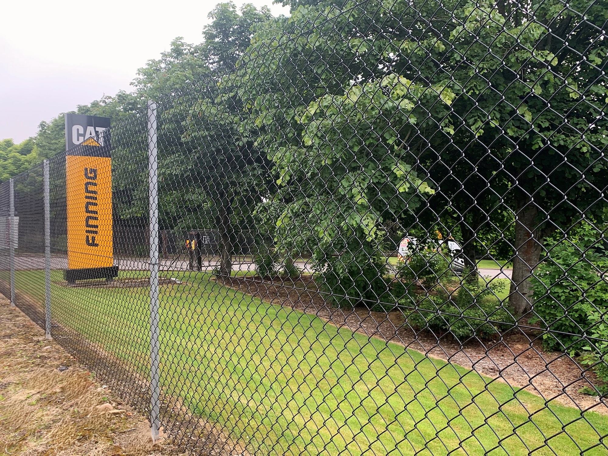 2400mm high chainlink fencing on galvanised RSA posts.