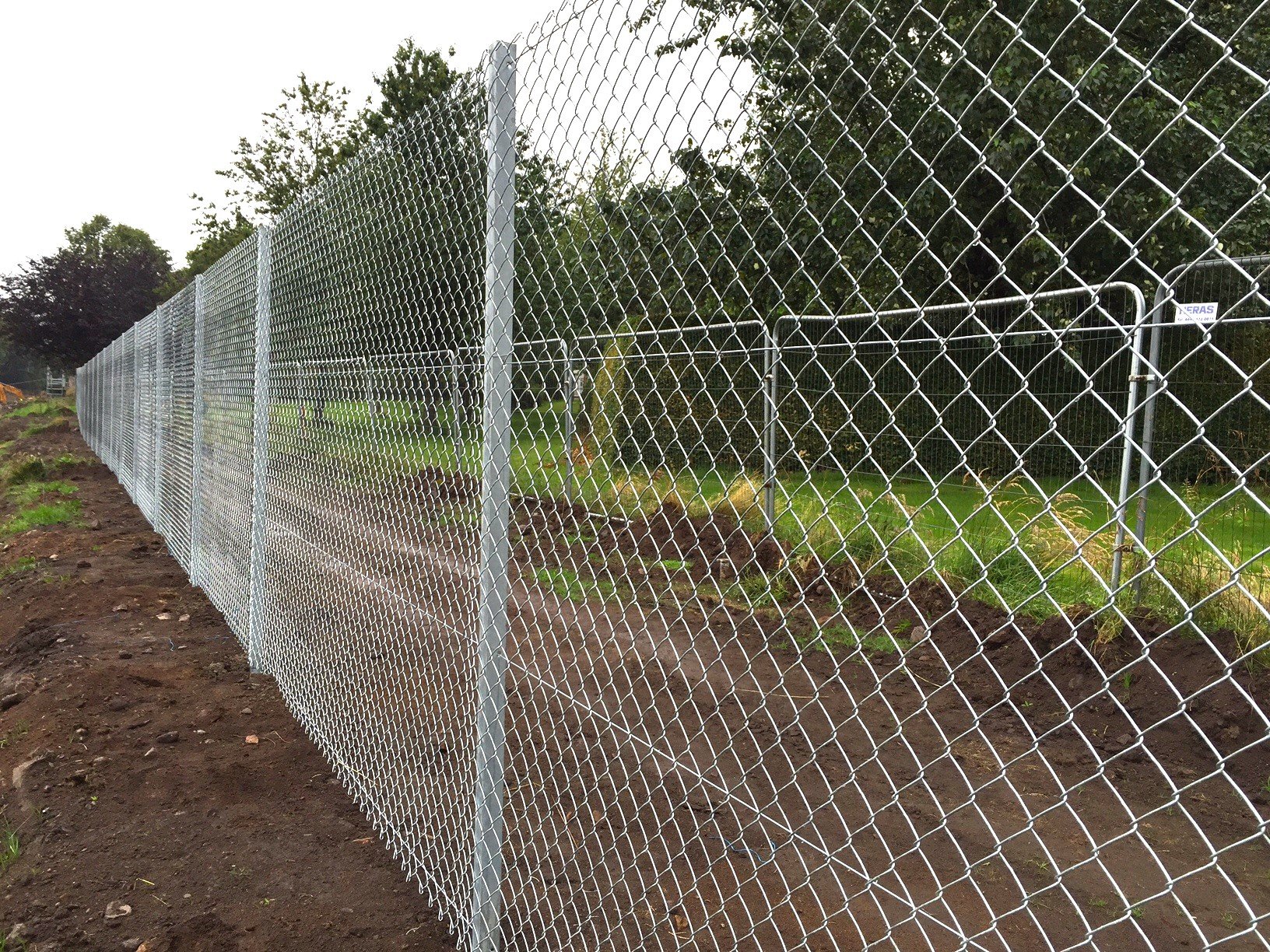 2000mm high galvanised chainlink.
