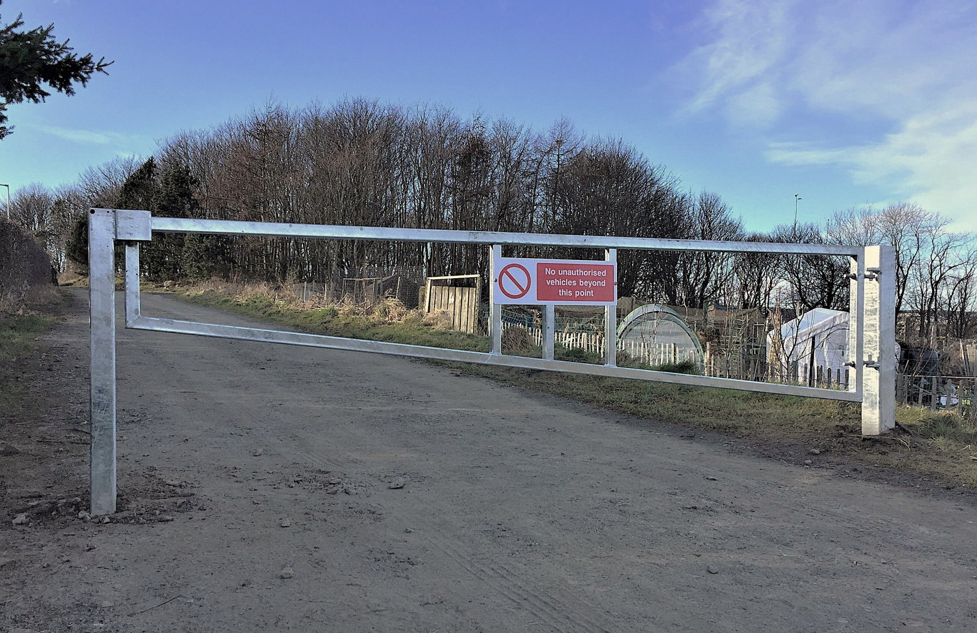 Vehicle barrier.